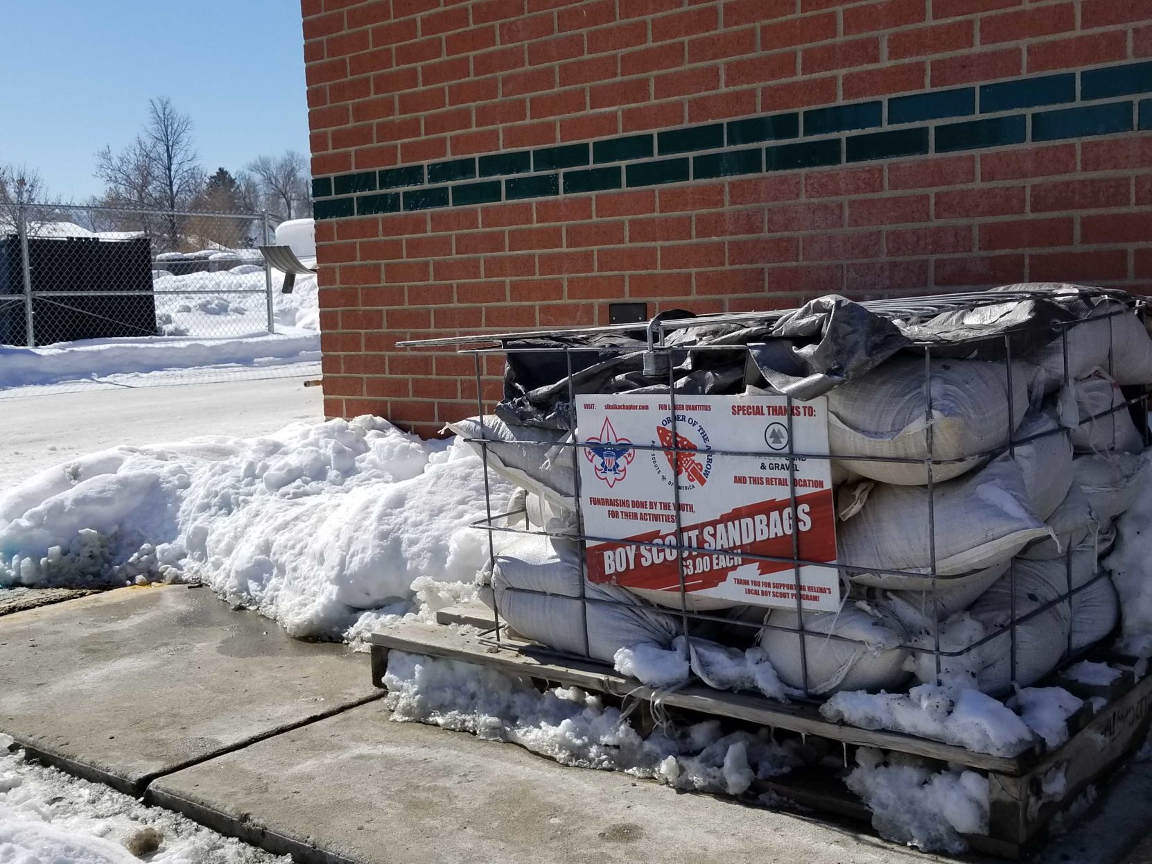 Boy Scout sandbags